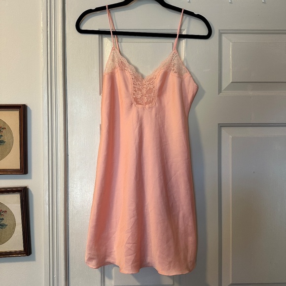 Vintage Victoria's Secret Gold Label Union Made in USA Pink Lingerie Slip Dress - Picture 10 of 11